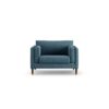 Habitat Newington Fabric Cuddle Chair - Blue - Dark Leg