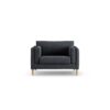 Habitat Newington Fabric Cuddle Chair - Charcoal - Ash Leg