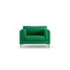 Habitat Newington Fabric Cuddle Chair - Green - Ash Leg