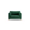 Habitat Newington Fabric Cuddle Chair - Green - Ash Leg