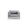 Habitat Newington Fabric Cuddle Chair - Grey - Ash Leg