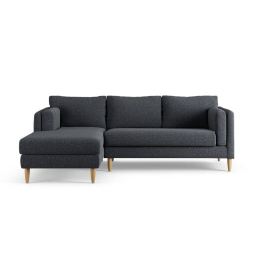 Habitat Newington Left Hand Corner Sofa - Charcoal - Ash Leg