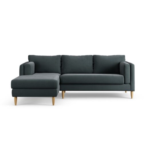 Habitat Newington Left Hand Corner Sofa - Charcoal - Ash Leg