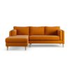 Habitat Newington Left Hand Corner Sofa - Orange - Ash Leg