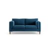 Habitat Newington Velvet 2 Seater Sofa -Ink Blue - Dark Leg