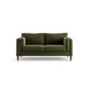 Habitat Newington Velvet 2 Seater Sofa - Moss Green-Dark Leg