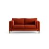 Habitat Newington Velvet 2 Seater Sofa - Orange - Dark Leg