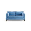 Habitat Newington Velvet 2 Seater Sofa -Sky Bl ue - Dark Leg