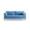 Habitat Newington Velvet 3 Seater Sofa - Sky Blue - Ash Leg