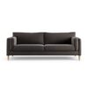 Habitat Newington Velvet 4 Seater Sofa - Grey - Ash Leg