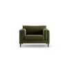 Habitat Newington Velvet Cuddle Chair - Moss Green- Dark Leg