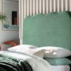 Habitat Onda Tall Velvet Kingsize Headboard - Green