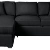 Habitat Reagan Left Hand Corner Chaise Sofa Bed - Black