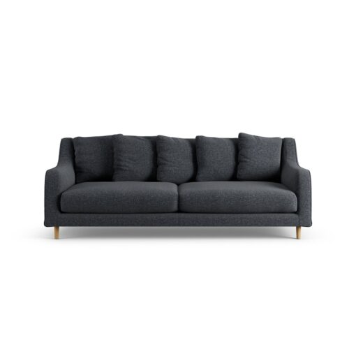 Habitat Swift Fabric 3 Seater Sofa - Charcoal - Ash Leg