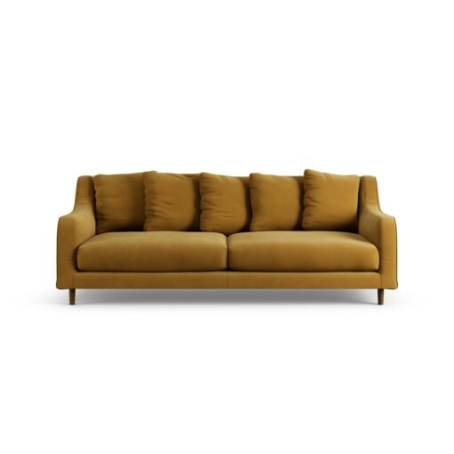 Habitat Swift Fabric 3 Seater Sofa - Gold - Dark Leg