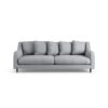 Habitat Swift Fabric 3 Seater Sofa - Grey - Dark Leg