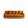 Habitat Swift Fabric 3 Seater Sofa - Orange - Ash Leg