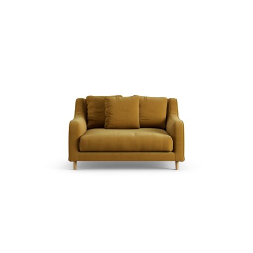 Habitat Swift Fabric Cuddle Chair - Gold - Ash Leg