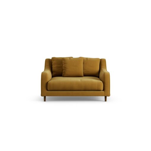 Habitat Swift Fabric Cuddle Chair - Gold - Dark Leg