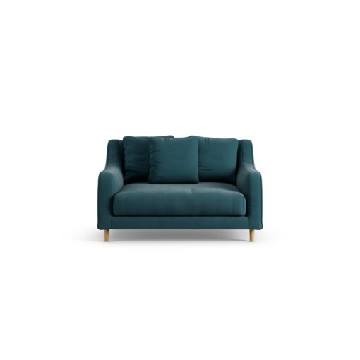 Habitat Swift Fabric Cuddle Chair - Teal - Ash Leg