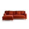 Habitat Swift Left Hand Corner Sofa - Burnt Orange - Ash Leg