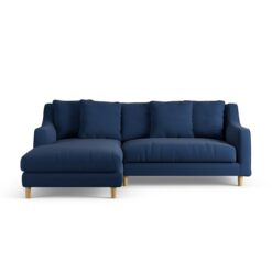 Habitat Swift Left Hand Corner Sofa - Navy Blue - Ash Leg