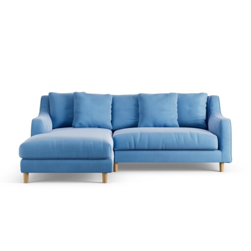 Habitat Swift Left Hand Corner Sofa -Sky Blue - Ash Leg