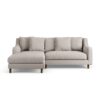 Habitat Swift Left Hand Corner Sofa - Stone - Dark Leg