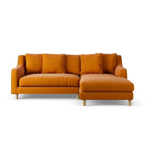 Habitat Swift Right Hand Corner Sofa - Orange - Ash Leg