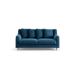 Habitat Swift Velvet 2 Seater Sofa - Ink Blue - Ash Leg