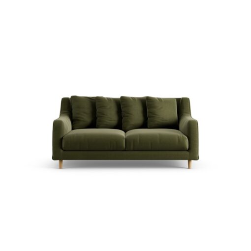 Habitat Swift Velvet 2 Seater Sofa - Moss Green - Ash Leg