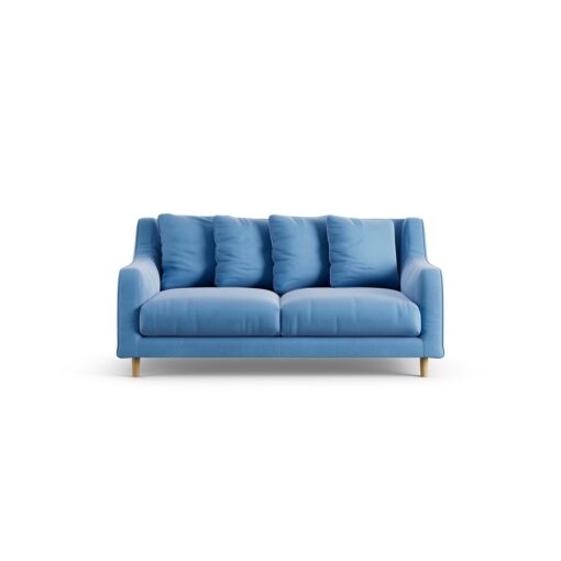 Habitat Swift Velvet 2 Seater Sofa - Sky Blue - Ash Leg