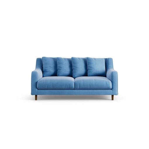 Habitat Swift Velvet 2 Seater Sofa - Sky Blue - Dark Leg