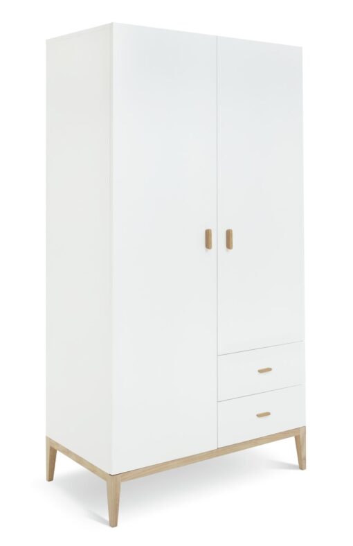 Habitat Tatsuma 2 Door 2 Drawer Wardrobe -White