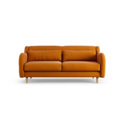 Habitat Turnmill Fabric 2 Seater Sofa - Orange - Ash Leg