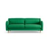 Habitat Turnmill Fabric 3 Seater Sofa- Emerald Green-Ash Leg