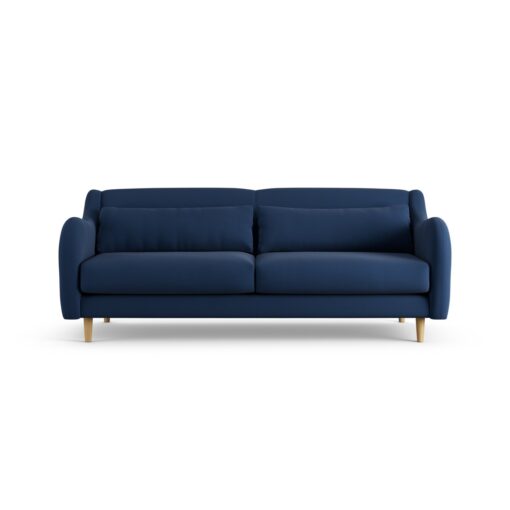 Habitat Turnmill Fabric 3 Seater Sofa - Navy - Ash Leg