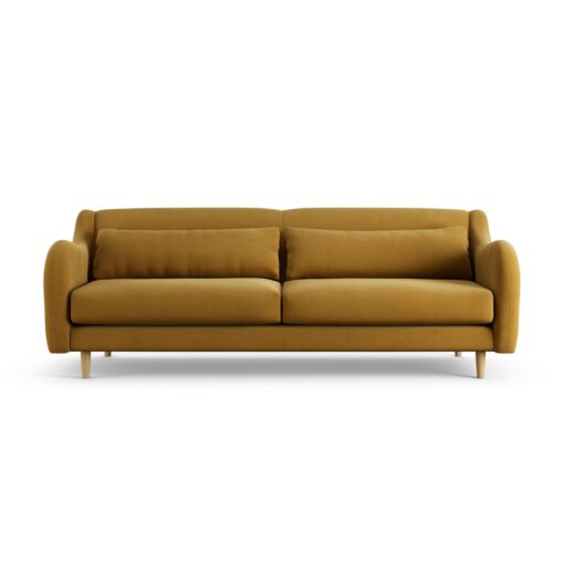 Habitat Turnmill Fabric 4 Seater Sofa - Gold - Ash Leg