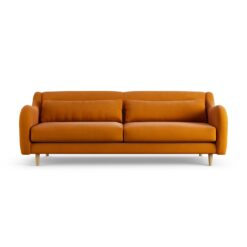 Habitat Turnmill Fabric 4 Seater Sofa - Orange - Ash Leg