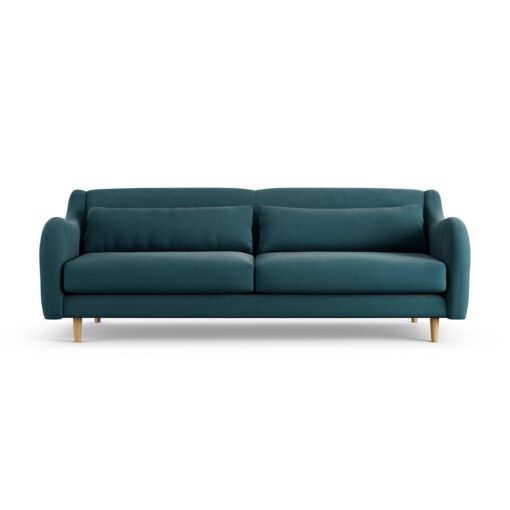 Habitat Turnmill Fabric 4 Seater Sofa - Teal - Ash Leg