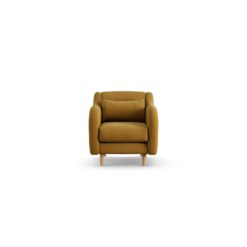 Habitat Turnmill Fabric Armchair - Gold - Ash Leg