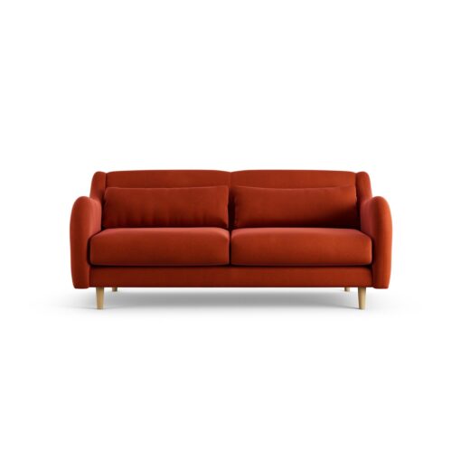 Habitat Turnmill Velvet 2 Seater Sofa - Burnt Orange-Ash Leg