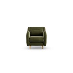 Habitat Turnmill Velvet Armchair - Moss Green - Ash Leg