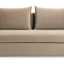 Habitat Virgil Velvet 3 Seater Sofa - Latte