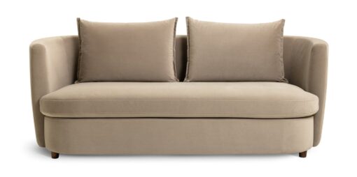 Habitat Virgil Velvet 3 Seater Sofa - Latte