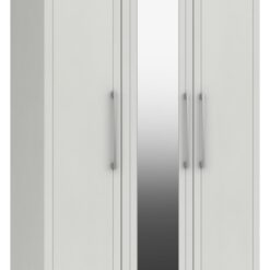 Hatfield 3 Door Mirror Wardrobe - White Gloss