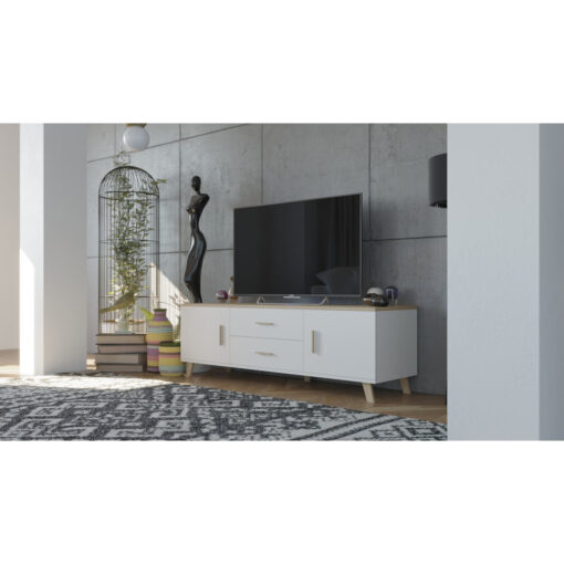 Horton TV Stand for TVs up to 88" with Fireplace Included