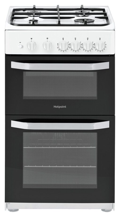 Hotpoint HD5G00KCW 50cm Twin Cavity Gas Cooker - White