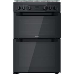 Hotpoint HDM67G0CCB/UK 60cm Double Oven Gas Cooker - Black