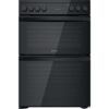 Indesit ID67V9KMB/UK 60cm Double Oven Electric Cooker Black